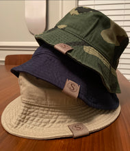 Load image into Gallery viewer, September Leather logo Bucket Hats
